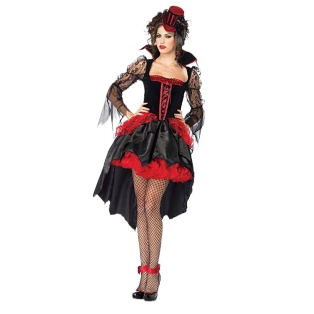 Leg Avenue Black and Res Midnight Mistress‎ Dress Costume Size Medium